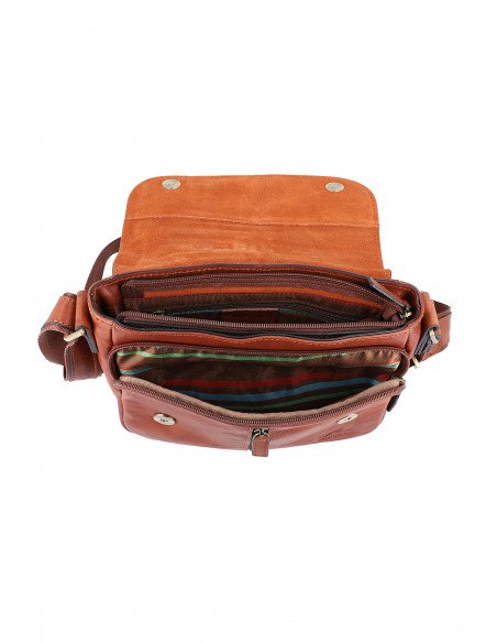 Dámská italská kožená crossbody kabelka Cristina Rui Salerno