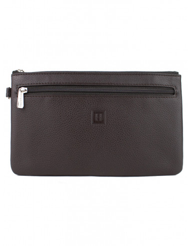 Kožená peněženka/psaníčko na zip Hexagona