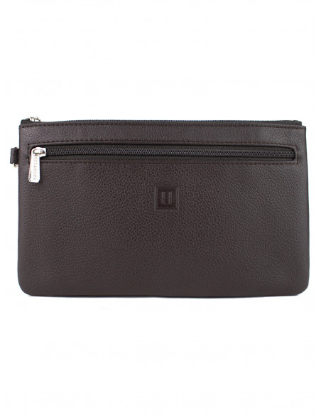 Kožená peněženka/psaníčko na zip Hexagona