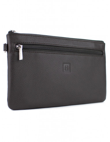 Kožená peněženka/psaníčko na zip Hexagona