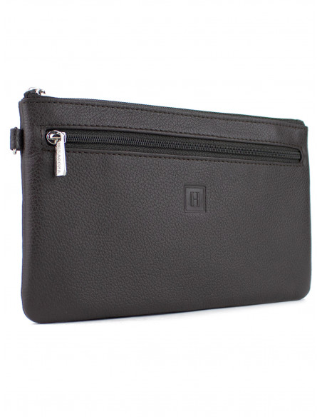 Kožená peněženka/psaníčko na zip Hexagona