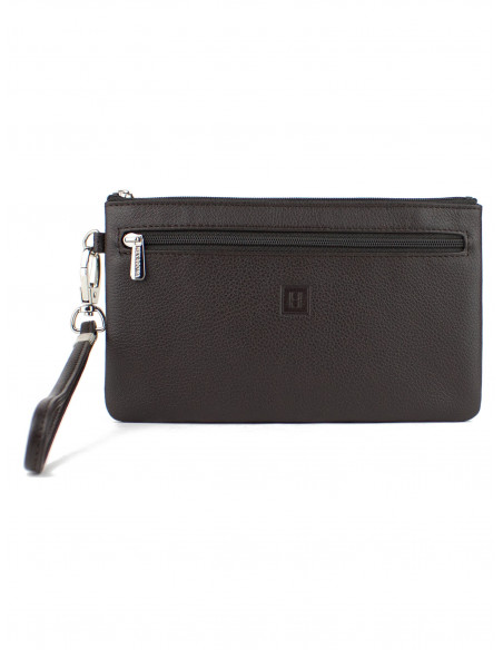 Kožená peněženka/psaníčko na zip Hexagona