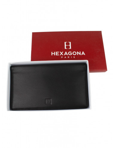 Kožená peněženka/pouzdro na bankovky a karty Hexagona