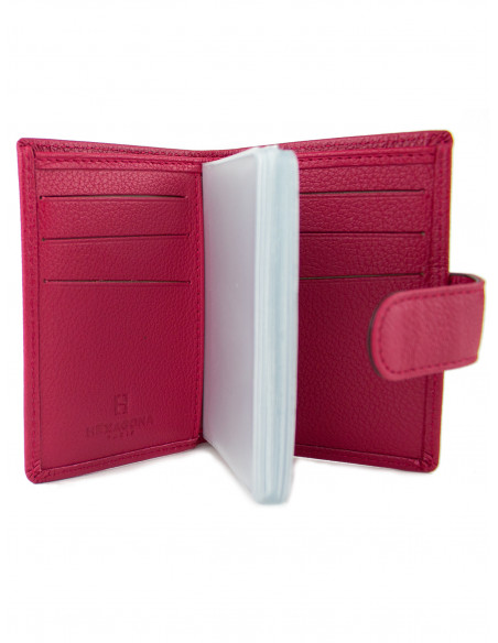 Kožená peněženka/vizitkář na karty, bankovky a vizitky Hexagona