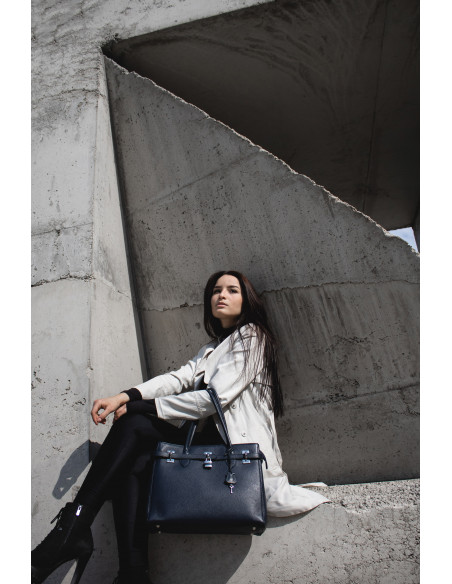 Dámská elegantní kožená kabelka Giostra Aga Grande se zámečkem