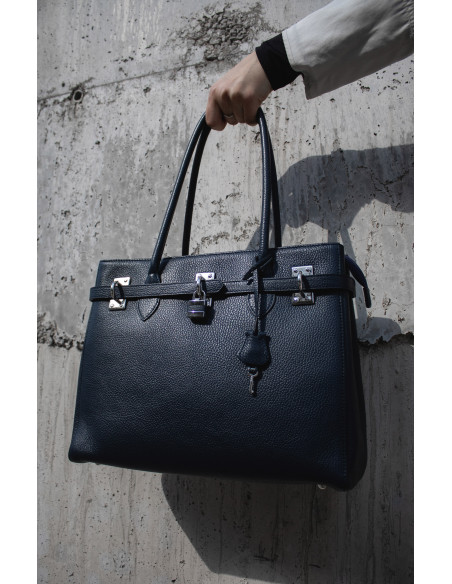 Dámská elegantní kožená kabelka Giostra Aga Grande se zámečkem