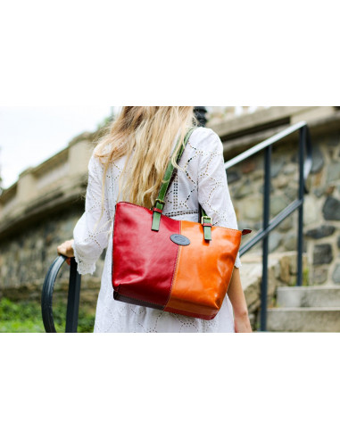 Dámská italská kožená kabelka Cristina Rui Claudia na rameno