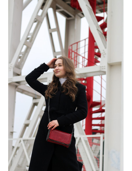 Dámská kožená kabelka/psaníčko s řetízkem Giostra Stela Piccolo