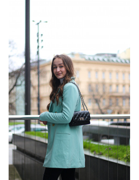 Dámská kožená kabelka Pierre Cardin Bella Piccola prošívaná s řetízkem