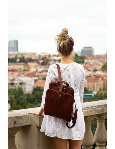 Dámský kožený batoh Cristina Rui Torino z italské kůže