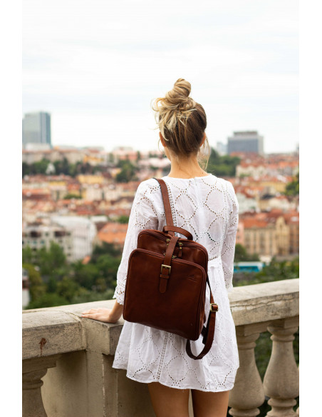 Dámský kožený batoh Cristina Rui Torino z italské kůže