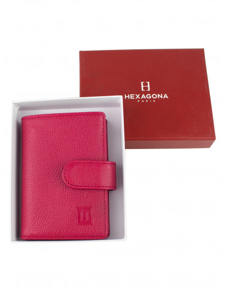 Kožená peněženka/vizitkář na karty, bankovky a vizitky Hexagona