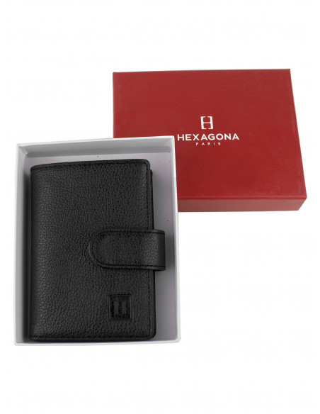 Kožená peněženka/vizitkář na karty, bankovky a vizitky Hexagona