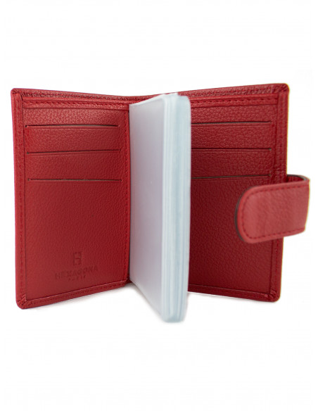 Kožená peněženka/vizitkář na karty, bankovky a vizitky Hexagona