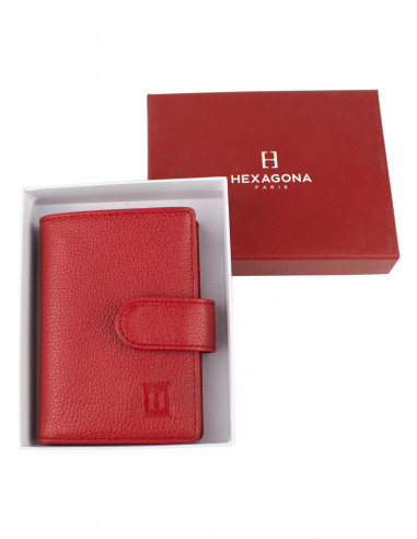 Kožená peněženka/vizitkář na karty, bankovky a vizitky Hexagona