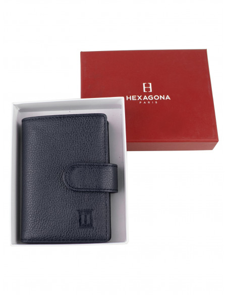 Kožená peněženka/vizitkář na karty, bankovky a vizitky Hexagona