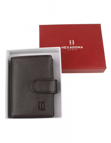Kožená peněženka/vizitkář na karty, bankovky a vizitky Hexagona