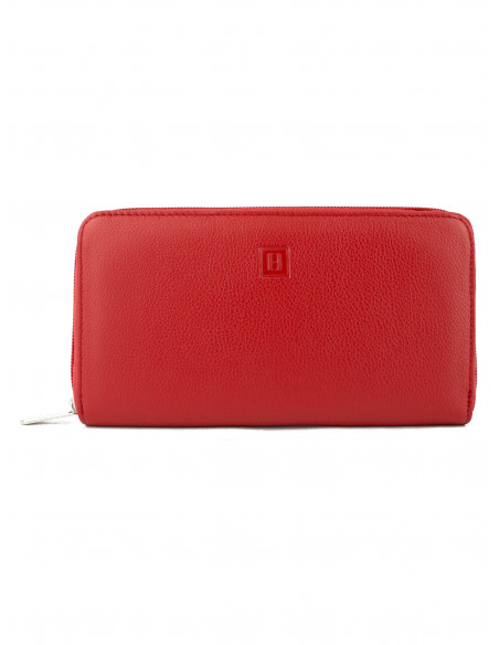 Dámská velká kožená peněženka na zip Hexagona