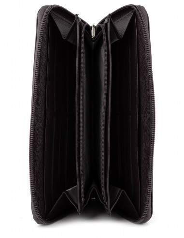 Dámská velká kožená peněženka na zip Hexagona