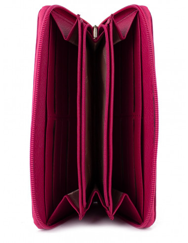 Dámská velká kožená peněženka na zip Hexagona