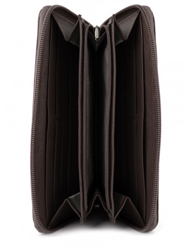 Dámská velká kožená peněženka na zip Hexagona