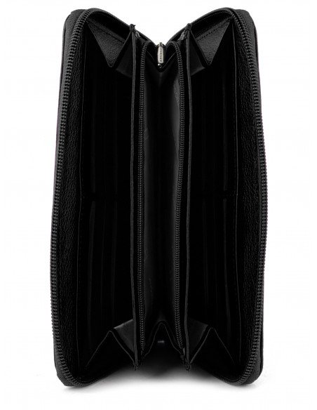 Dámská velká kožená peněženka na zip Hexagona