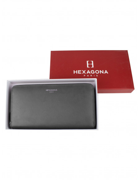 Dámská kožená peněženka na zip Hexagona