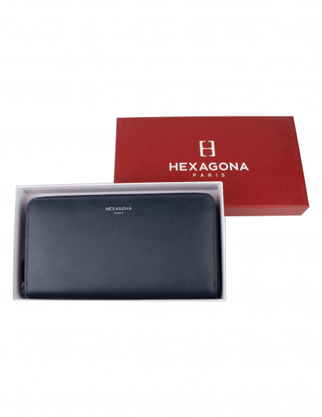 Dámská kožená peněženka na zip Hexagona