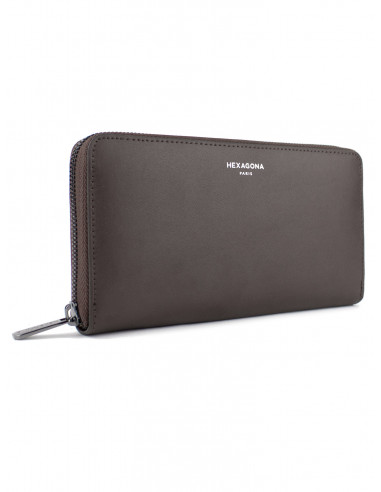 Dámská kožená peněženka na zip Hexagona