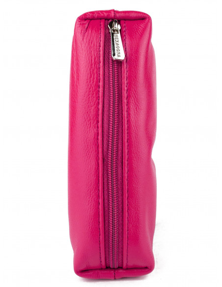 Dámská menší kožená peněženka/kosmetická taška Hexagona s kovovým zapínáním