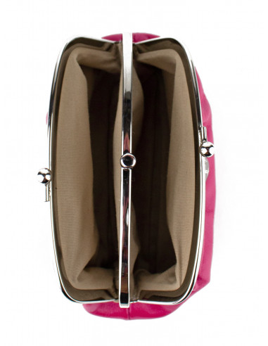 Dámská menší kožená peněženka/kosmetická taška Hexagona s kovovým zapínáním