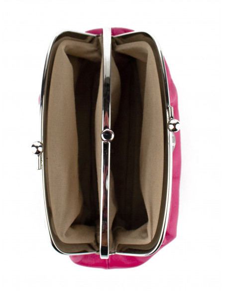 Dámská menší kožená peněženka/kosmetická taška Hexagona s kovovým zapínáním