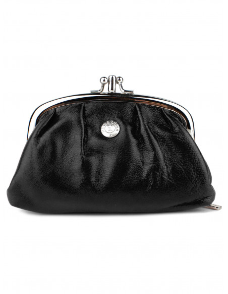 Dámská menší kožená peněženka/kosmetická taška Hexagona s kovovým zapínáním