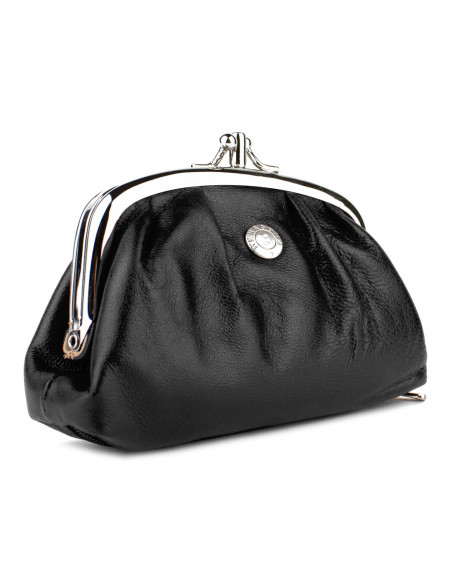 Dámská menší kožená peněženka/kosmetická taška Hexagona s kovovým zapínáním