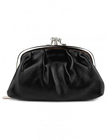 Dámská menší kožená peněženka/kosmetická taška Hexagona s kovovým zapínáním