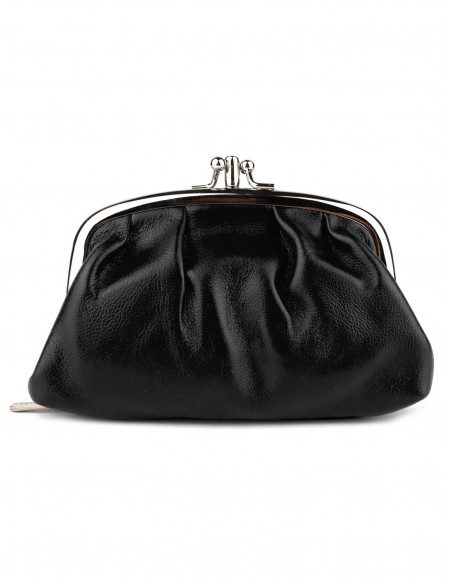 Dámská menší kožená peněženka/kosmetická taška Hexagona s kovovým zapínáním