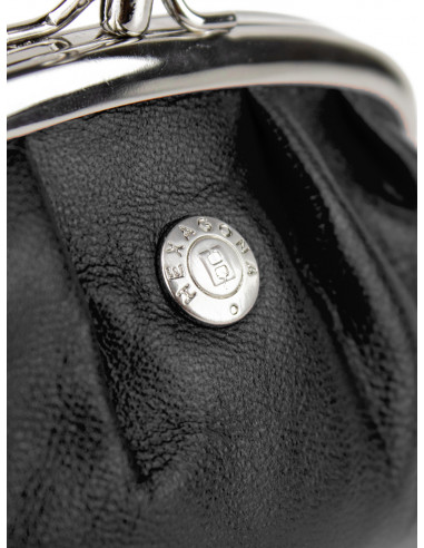 Dámská menší kožená peněženka/kosmetická taška Hexagona s kovovým zapínáním