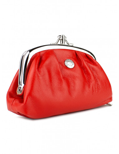 Dámská menší kožená peněženka/kosmetická taška Hexagona s kovovým zapínáním