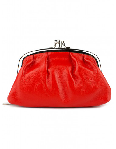 Dámská menší kožená peněženka/kosmetická taška Hexagona s kovovým zapínáním