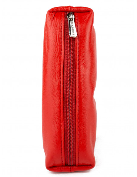 Dámská menší kožená peněženka/kosmetická taška Hexagona s kovovým zapínáním