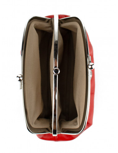 Dámská menší kožená peněženka/kosmetická taška Hexagona s kovovým zapínáním