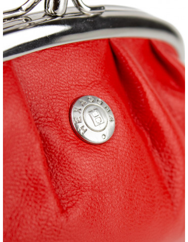 Dámská menší kožená peněženka/kosmetická taška Hexagona s kovovým zapínáním