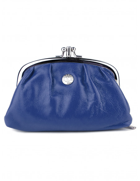 Dámská menší kožená peněženka/kosmetická taška Hexagona s kovovým zapínáním