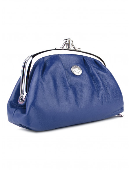 Dámská menší kožená peněženka/kosmetická taška Hexagona s kovovým zapínáním