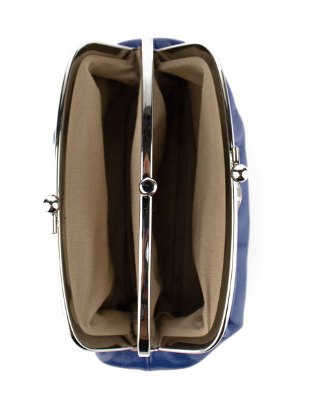 Dámská menší kožená peněženka/kosmetická taška Hexagona s kovovým zapínáním