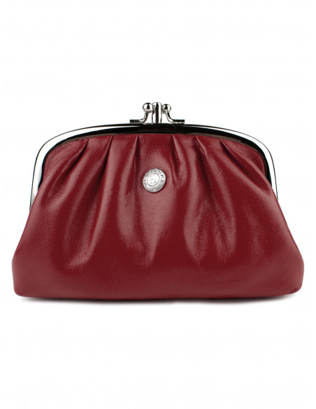 Dámská kožená peněženka/kosmetická taška Hexagona s kovovým zapínáním