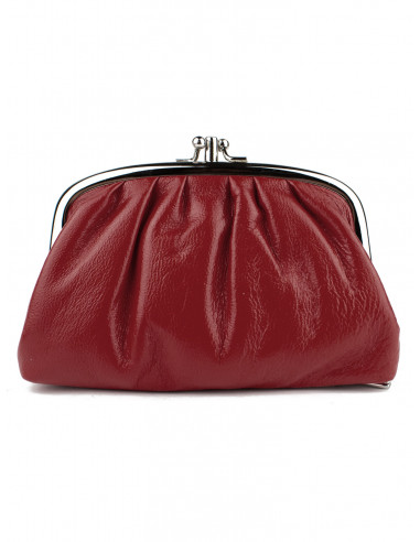 Dámská kožená peněženka/kosmetická taška Hexagona s kovovým zapínáním