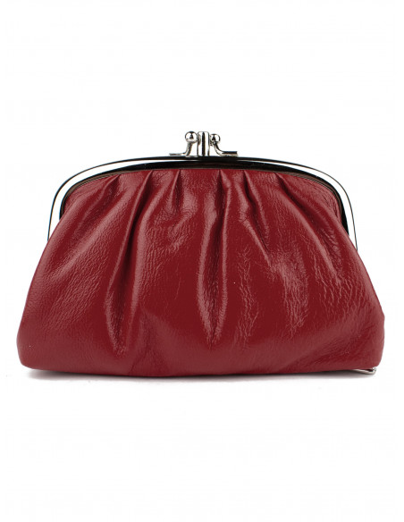 Dámská kožená peněženka/kosmetická taška Hexagona s kovovým zapínáním