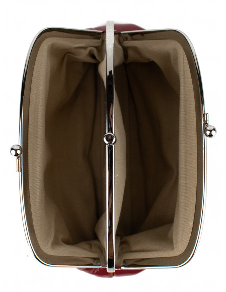 Dámská kožená peněženka/kosmetická taška Hexagona s kovovým zapínáním