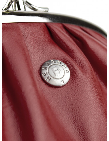 Dámská kožená peněženka/kosmetická taška Hexagona s kovovým zapínáním